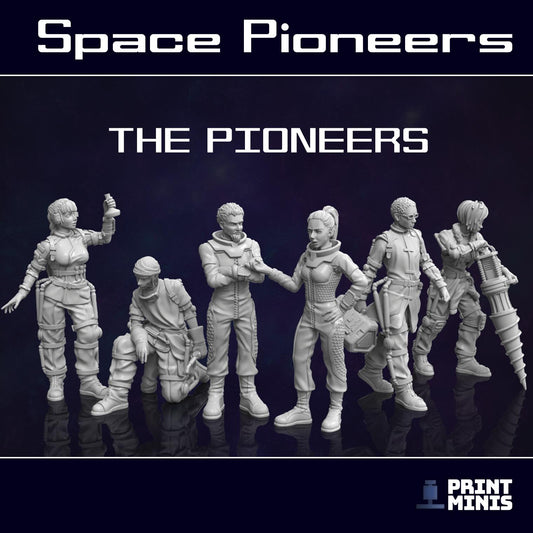 Space Pioneer Team (6) (by Print Minis)