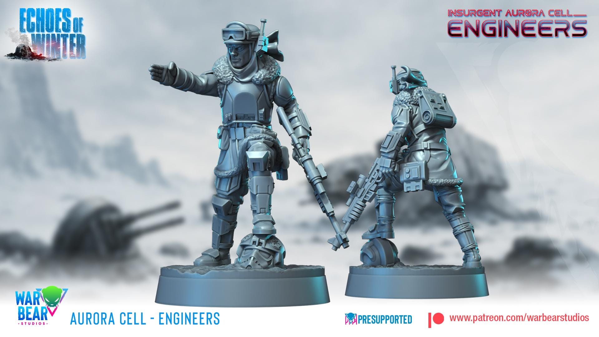 Aurora Cell Engineers - set of 7 (Sculpted by War Bear Studios)