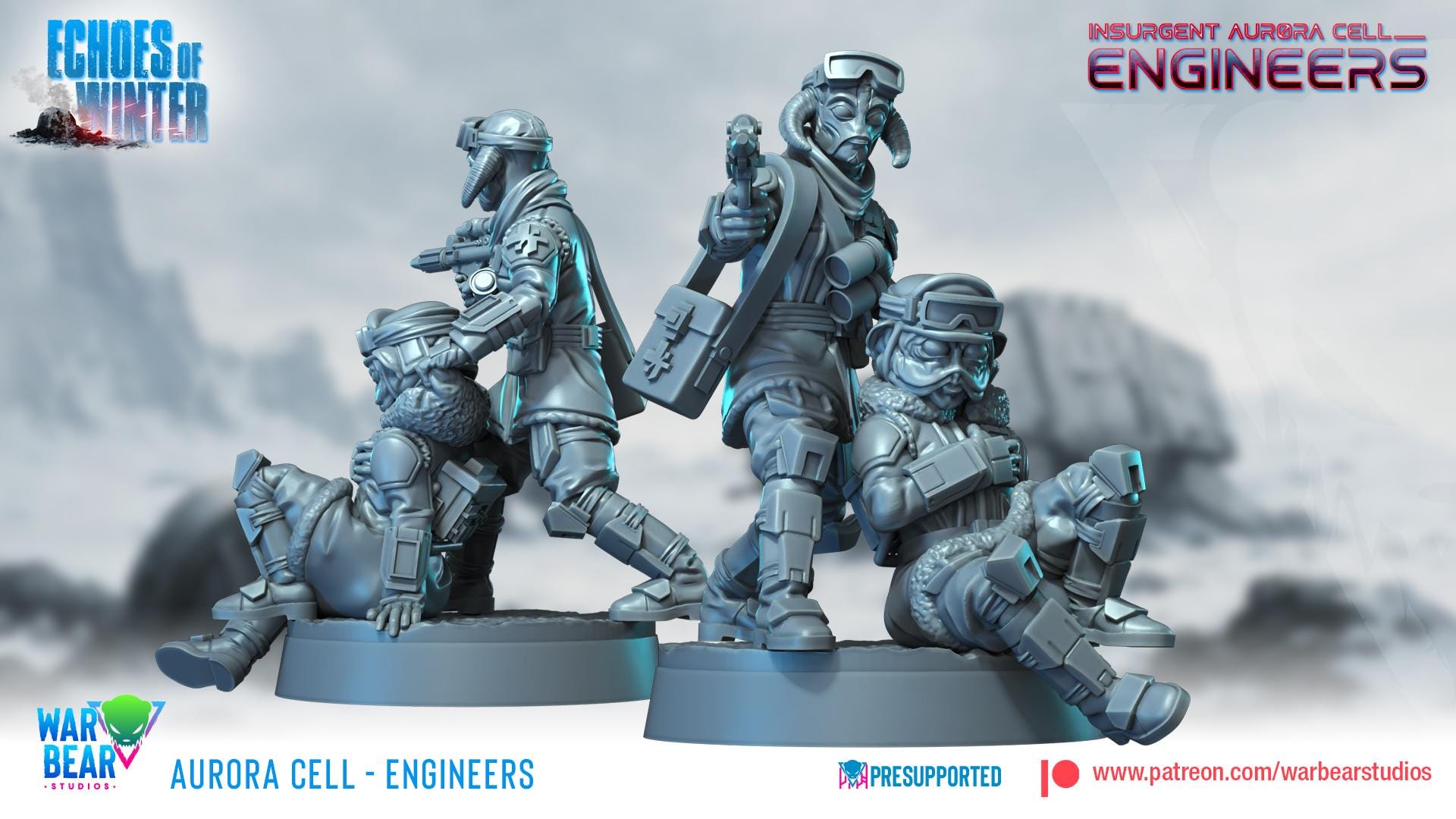 Aurora Cell Engineers - set of 7 (Sculpted by War Bear Studios)
