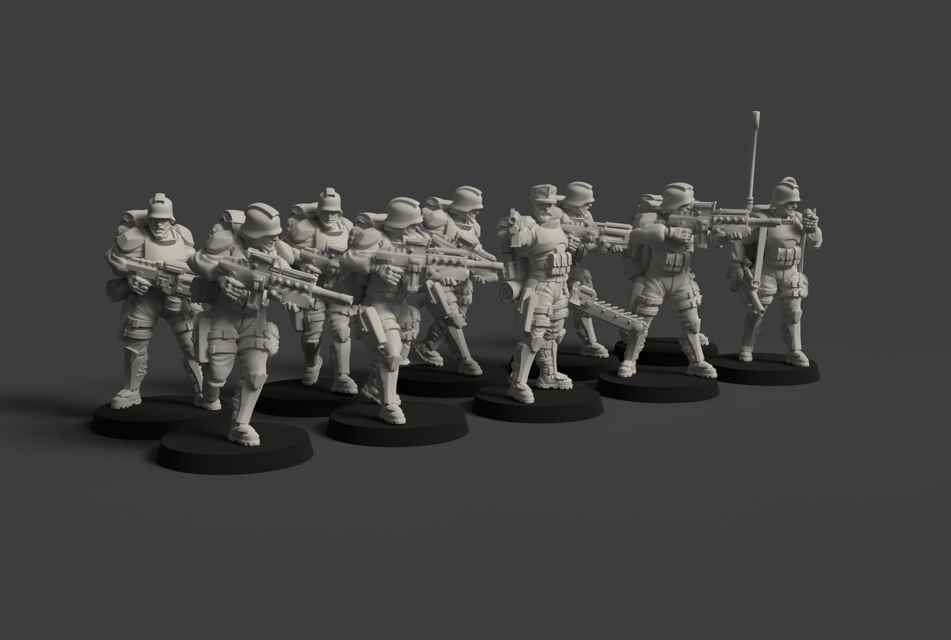Infantry Troopers - set of 10 (Sculpted by Fantasy Cult Miniatures)
