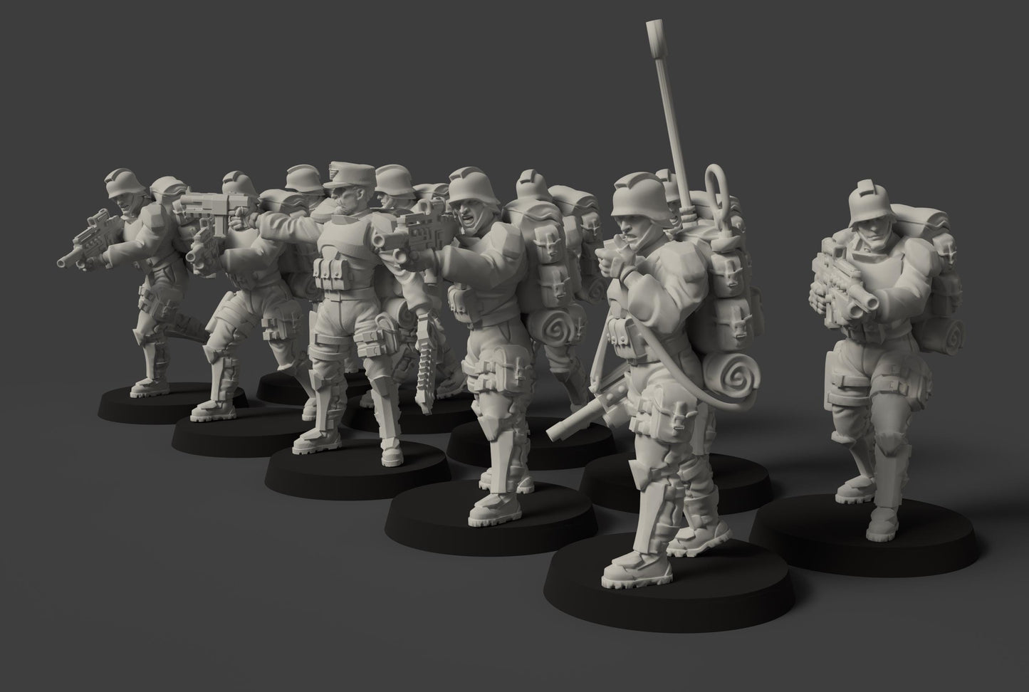 Infantry Troopers - set of 10 (Sculpted by Fantasy Cult Miniatures)