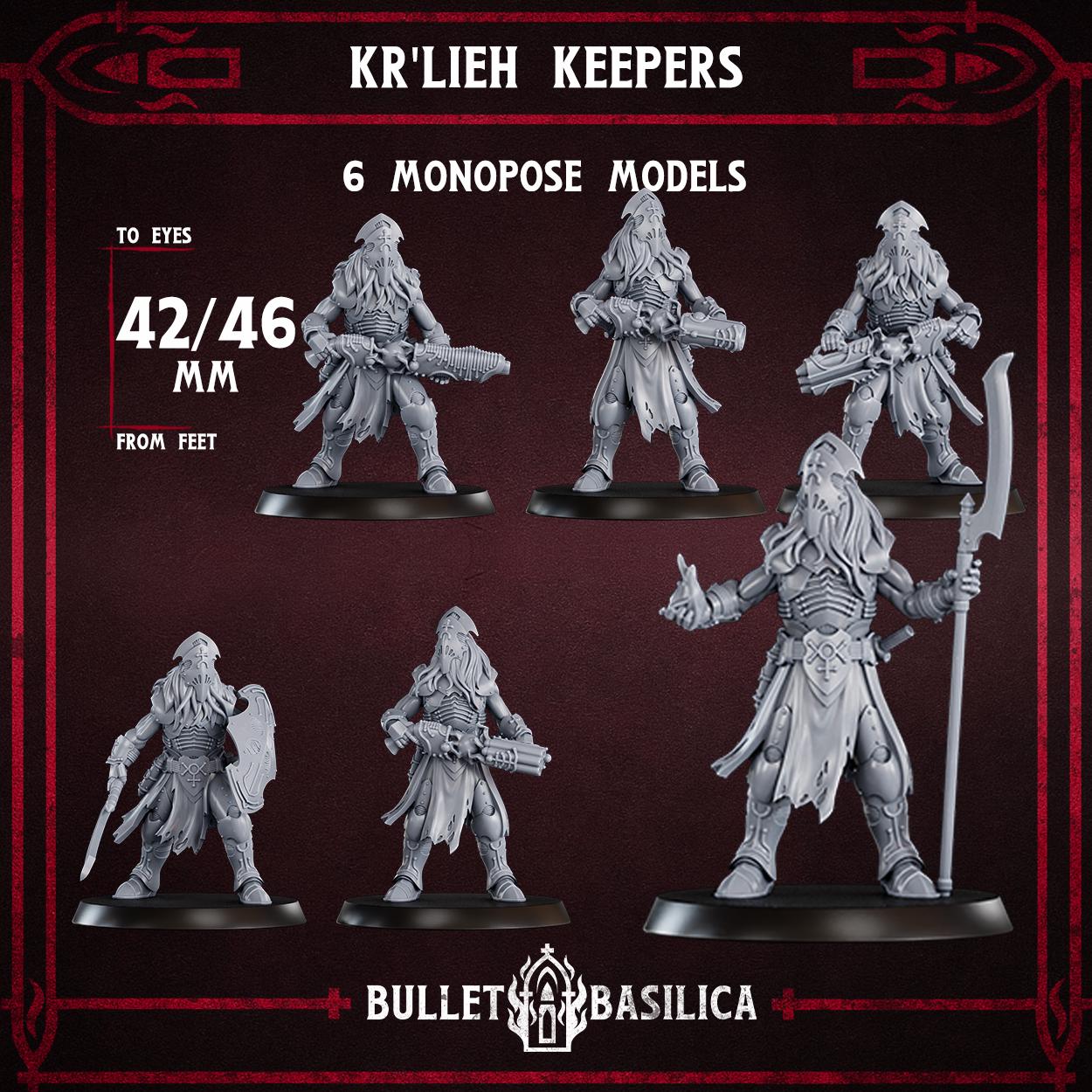 Kr'lieh Keepers Squad (x6) - Sculpted by Bullet Basilica