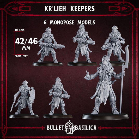 Kr'lieh Keepers Squad (x6) - Sculpted by Bullet Basilica