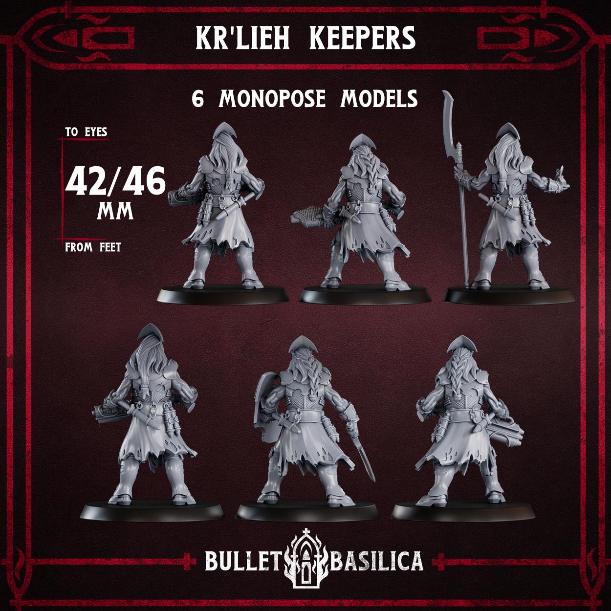 Kr'lieh Keepers Squad (x6) - Sculpted by Bullet Basilica