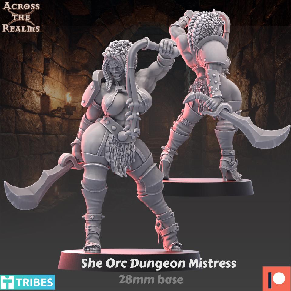 She-Orcs Dungeon Mistress (sculpted by Across the Realms)