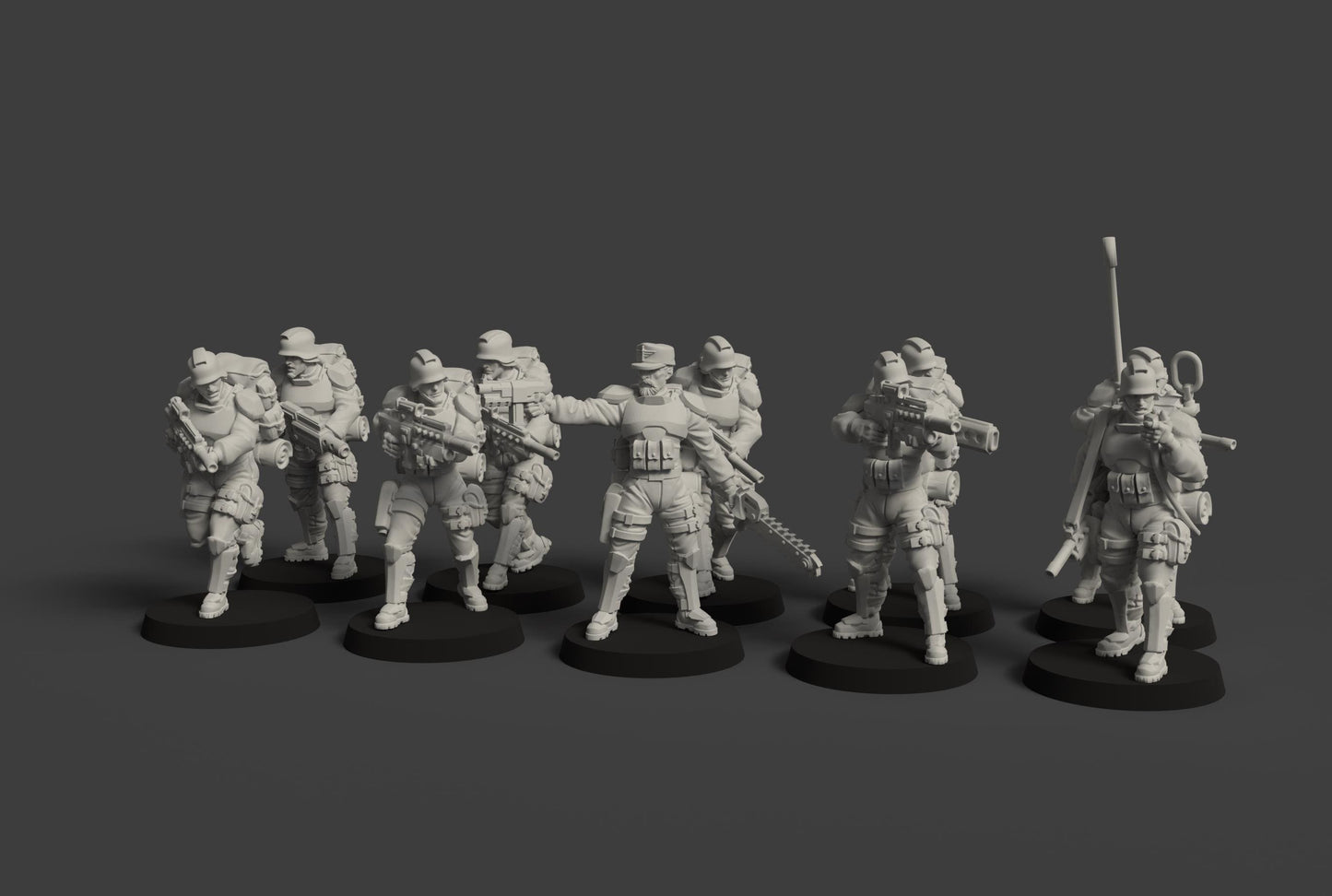 Infantry Troopers - set of 10 (Sculpted by Fantasy Cult Miniatures)