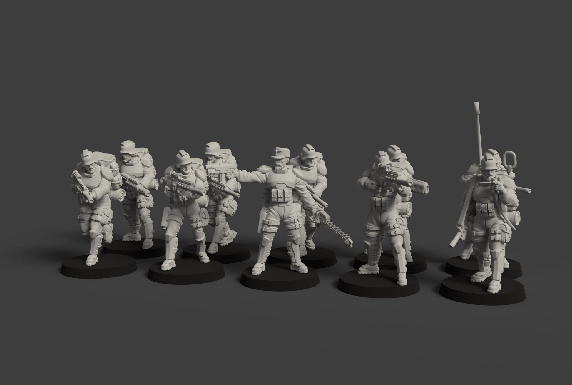 Infantry Troopers - set of 10 (Sculpted by Fantasy Cult Miniatures)