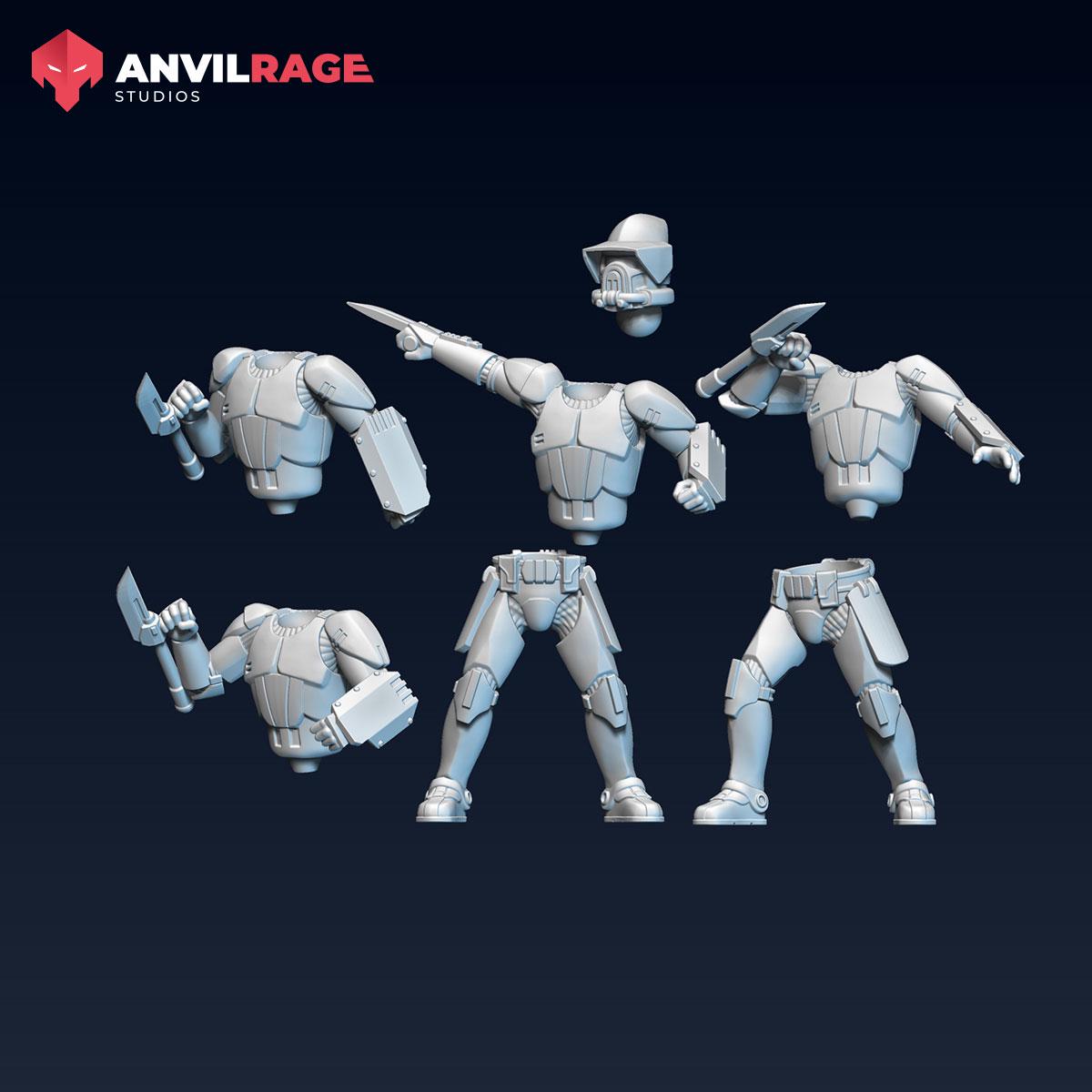 Replicators 2.0 - Melee Specialists - Set of 4 (Sculpted by Anvilrage Studios)