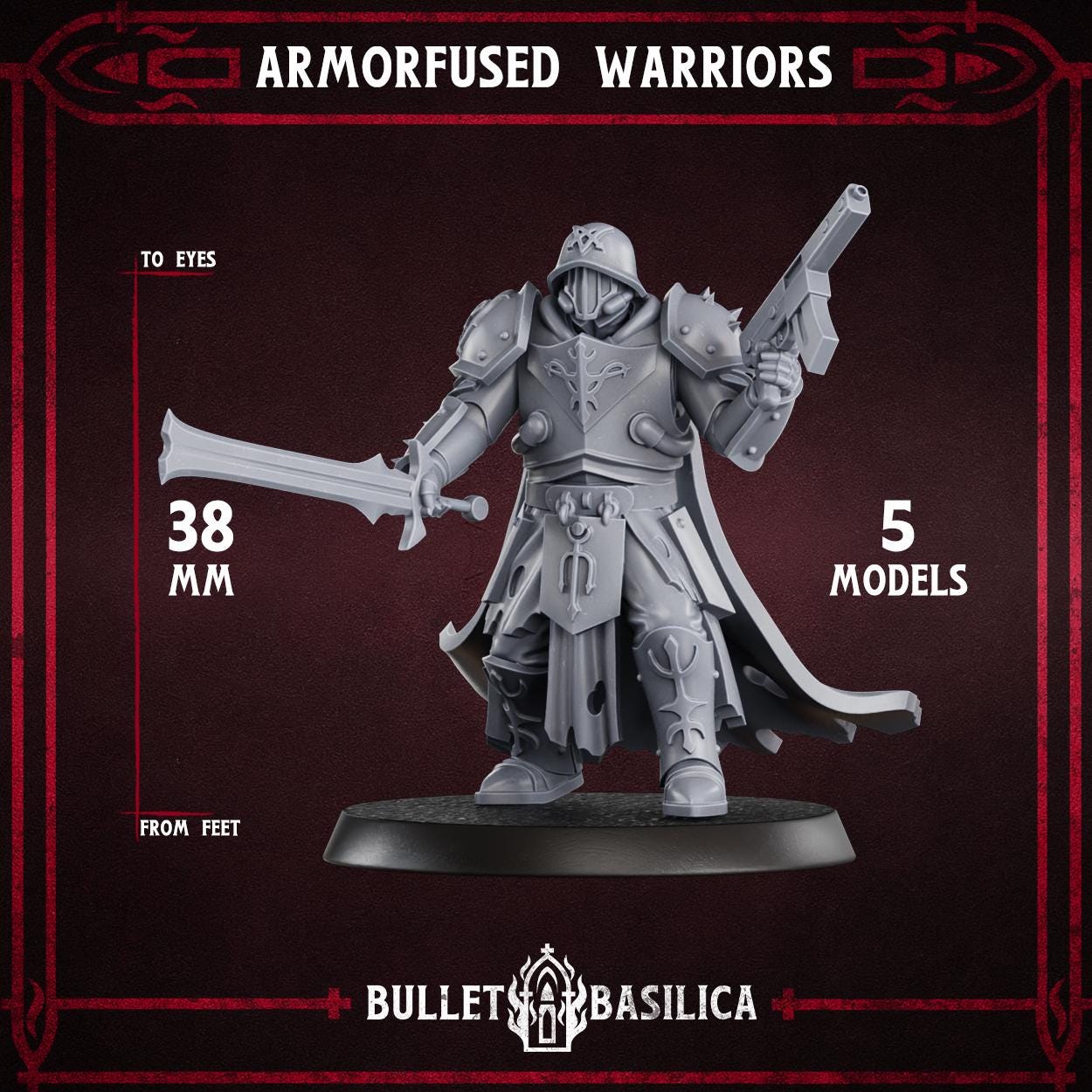 Armorfused Warriors - set of 5 - Sculpted by Bullet Basilica