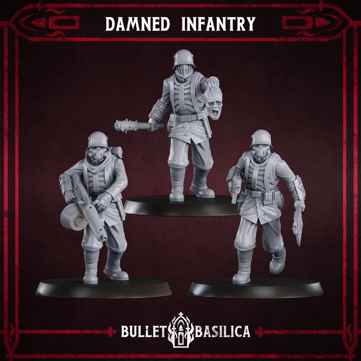 Damned Infantry Squad (x10) - Sculpted by Bullet Basilica