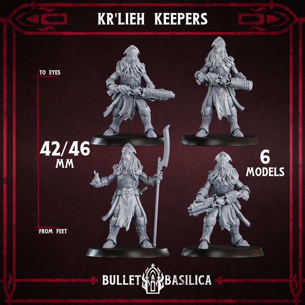 Kr'lieh Keepers Squad (x6) - Sculpted by Bullet Basilica