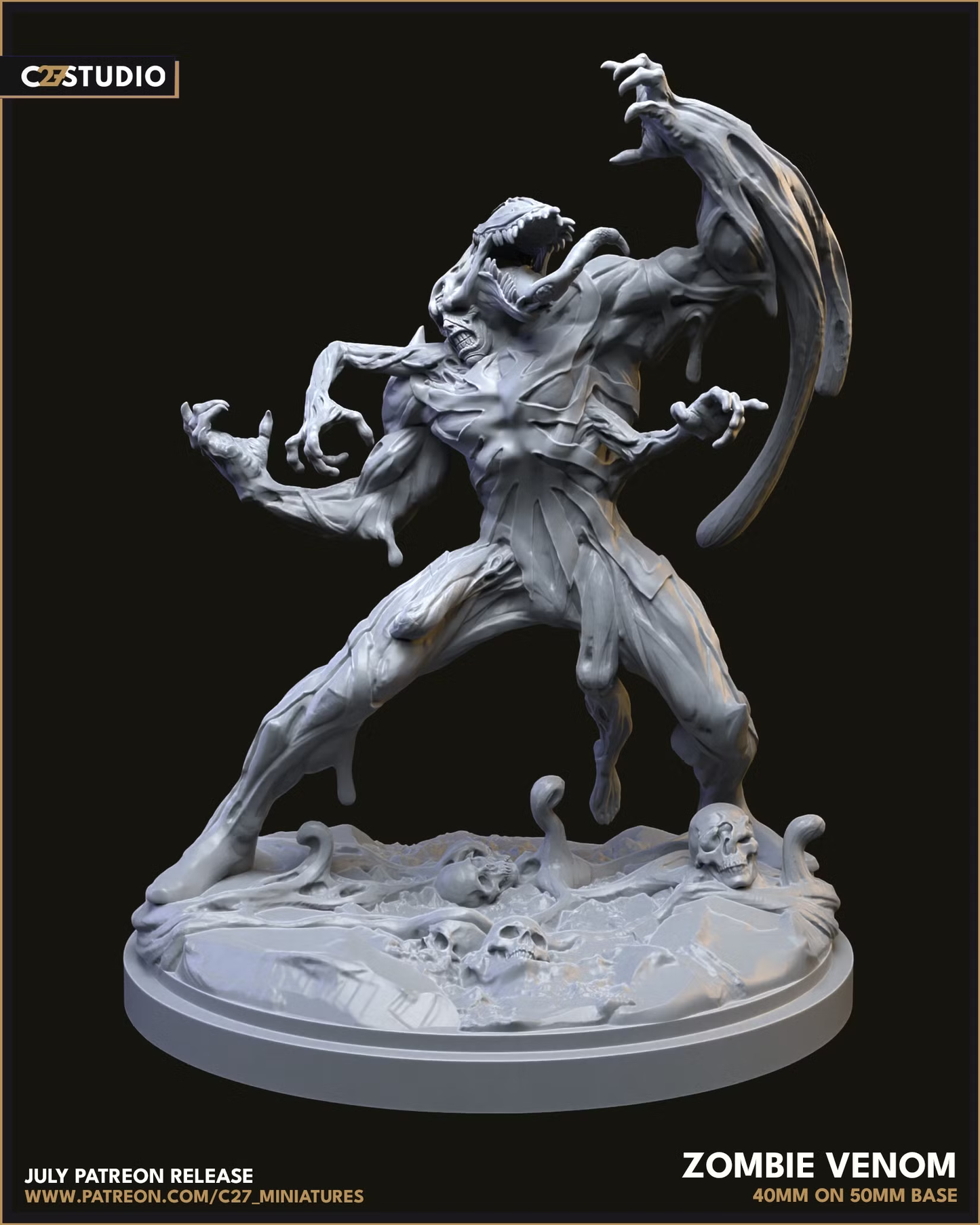 Zombie Venom (Sculpted by C27 Studios)