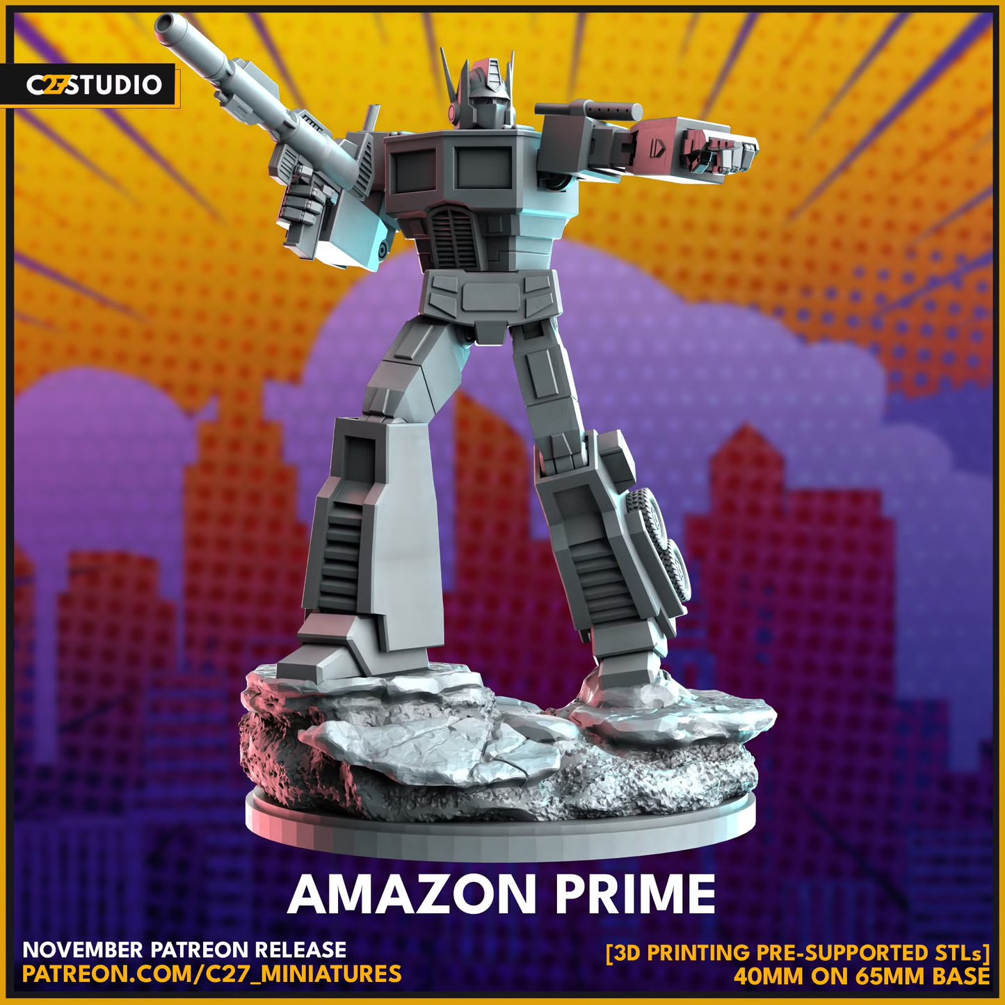 Amazon Prime / Optimus Prime (Sculpted by C27 Collectibles)