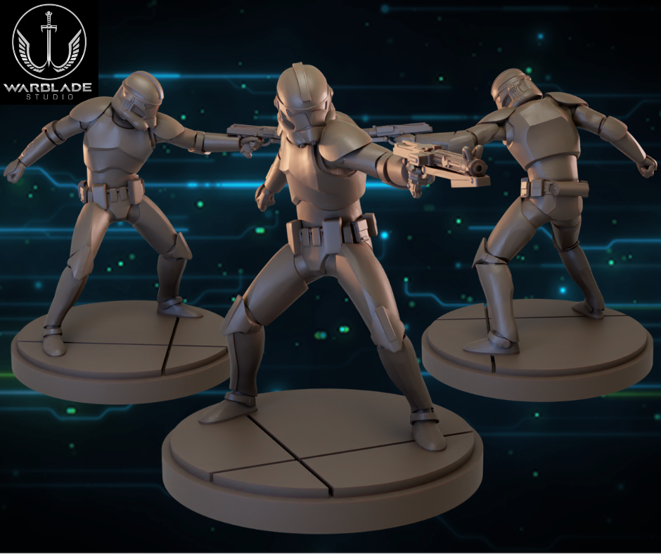Clone Troopers - Action & Idle - Fan Art (Sculpted by Warblade Studios)