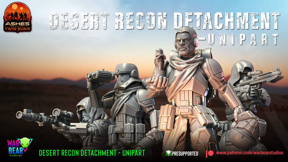 Desert Recon Detachment - Unipart - set of 18 (Sculpted by War Bear Studios)