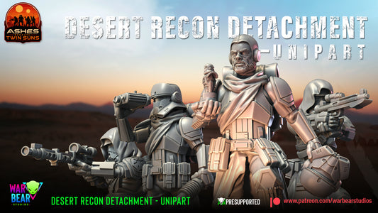 Desert Recon Detachment - Unipart - set of 18 (Sculpted by War Bear Studios)