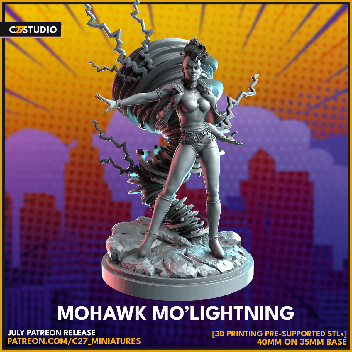 Storm (Mohawk) miniature render