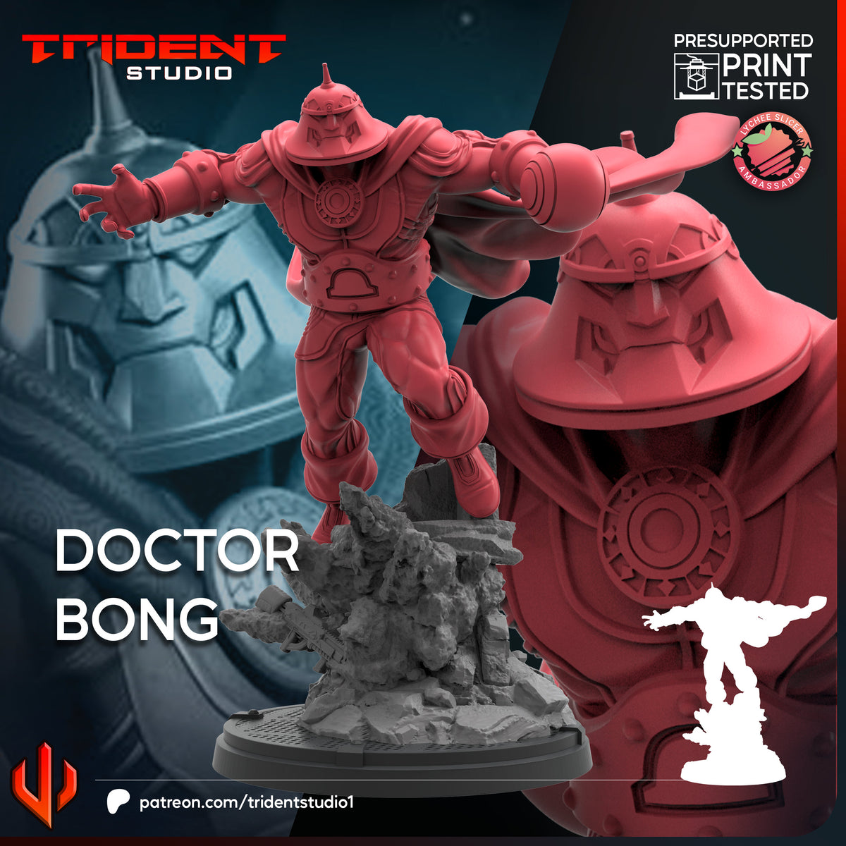 Dr. Bong Fan-Art 40mm Resin Miniature – Superhero Skirmish Proxy (Sculpted by Trident Studio)