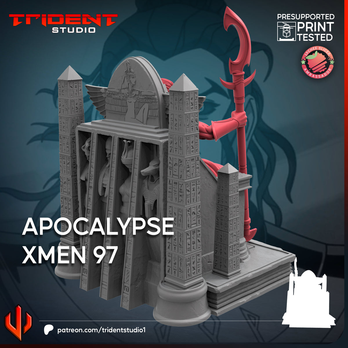 Apocalypse (X-Men '97) Fan-Art 40mm Resin Miniature – Superhero Skirmish Proxy (Sculpted by Trident Studio)