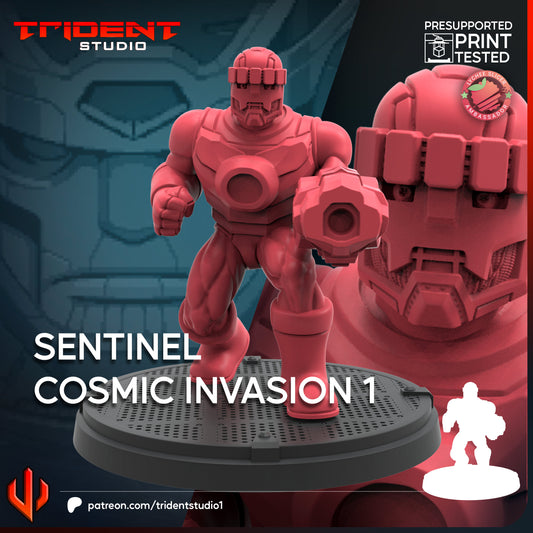 Sentinel 1 (Cosmic Invasion) Fan-Art 40mm Resin Miniature – Superhero Skirmish Proxy (Sculpted by Trident Studio)