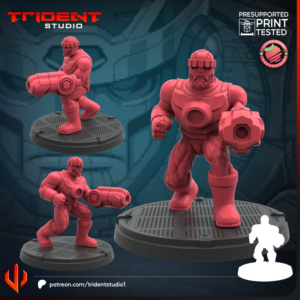 Sentinel 1 (Cosmic Invasion) Fan-Art 40mm Resin Miniature – Superhero Skirmish Proxy (Sculpted by Trident Studio)