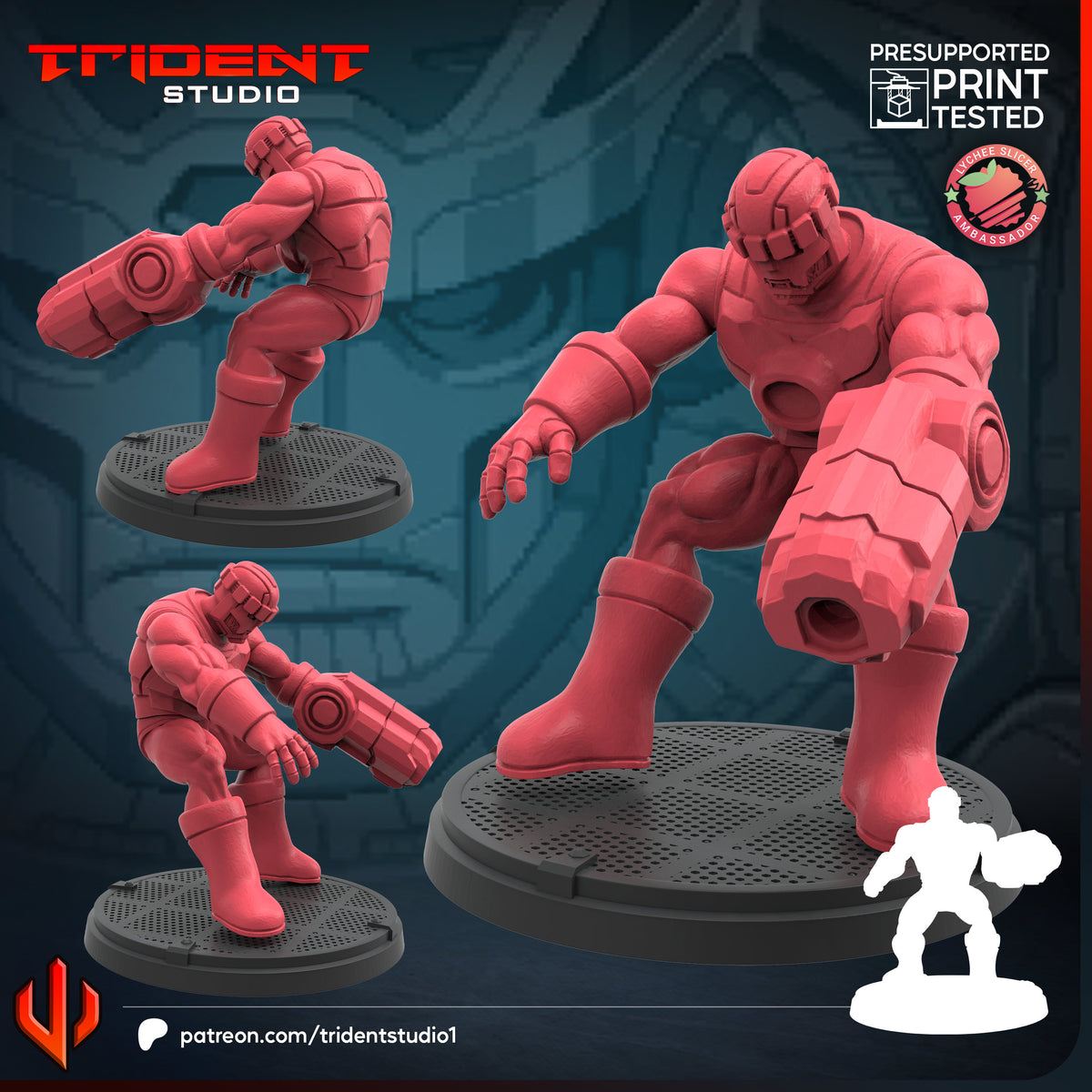 Sentinel 3 (Cosmic Invasion) Fan-Art 40mm Resin Miniature – Superhero Skirmish Proxy (Sculpted by Trident Studio)