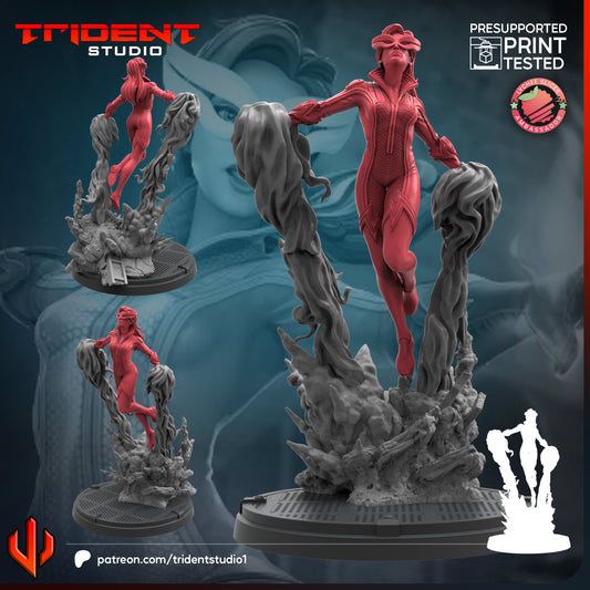 Firestar Fan-Art 40mm Resin Miniature – Superhero Skirmish Proxy (Sculpted by Trident Studio)