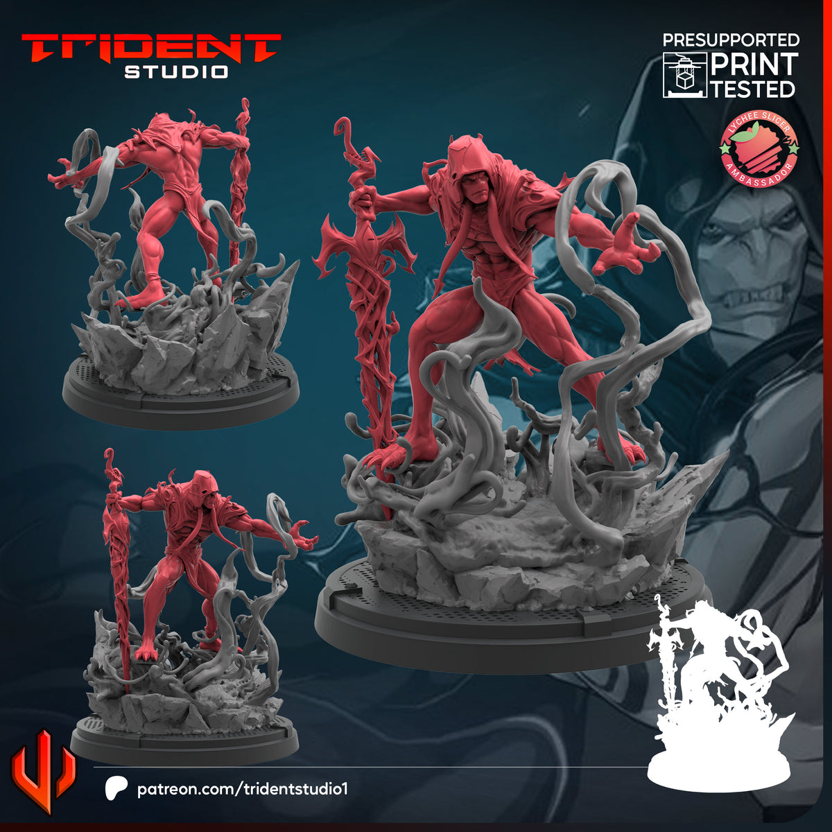 Gore (Rivals) Fan-Art 40mm Resin Miniature – Superhero Skirmish Proxy (Sculpted by Trident Studio)
