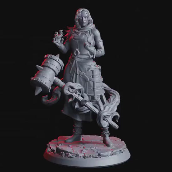 Brianna, Elemental Blacksmith - Rage Unbound (sculpted by Flesh of Gods miniatures)