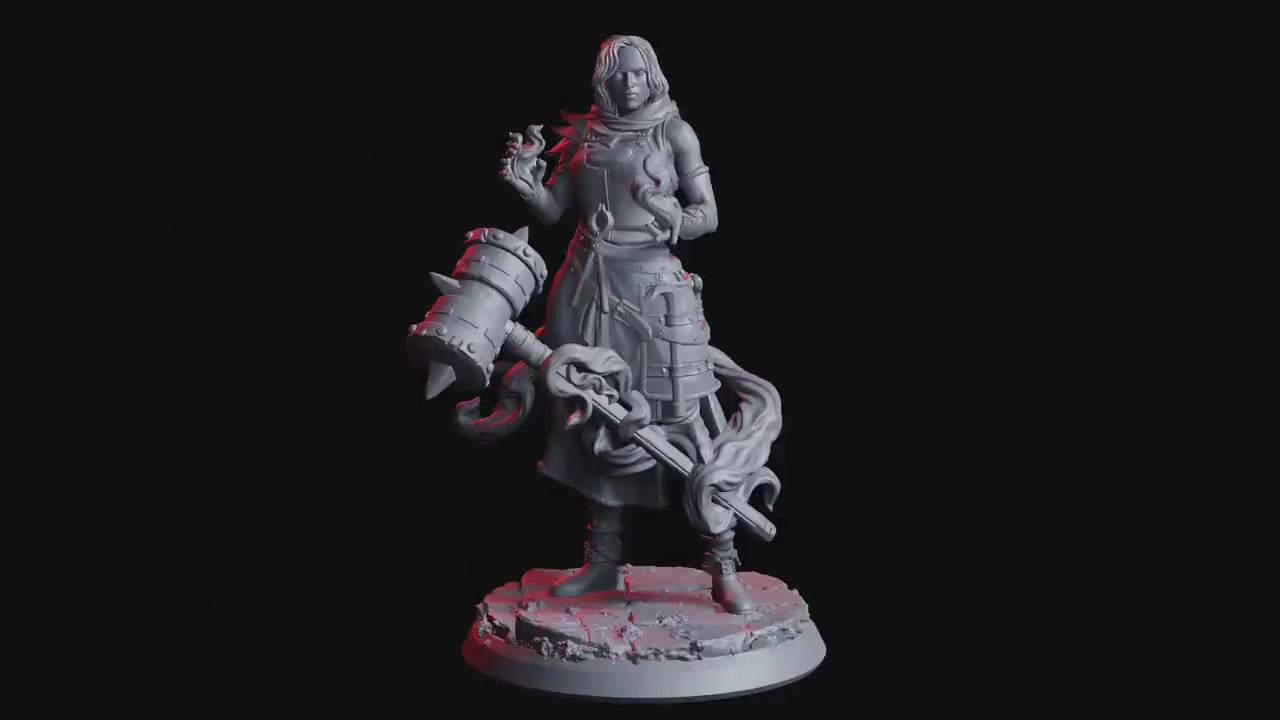 Brianna, Elemental Blacksmith - Rage Unbound (sculpted by Flesh of Gods miniatures)