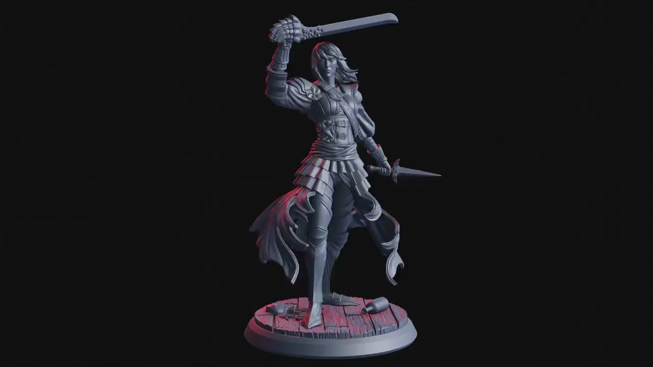 Faye, Coralblade Duelist - Abyssal Doom (sculpted by Flesh of Gods miniatures)