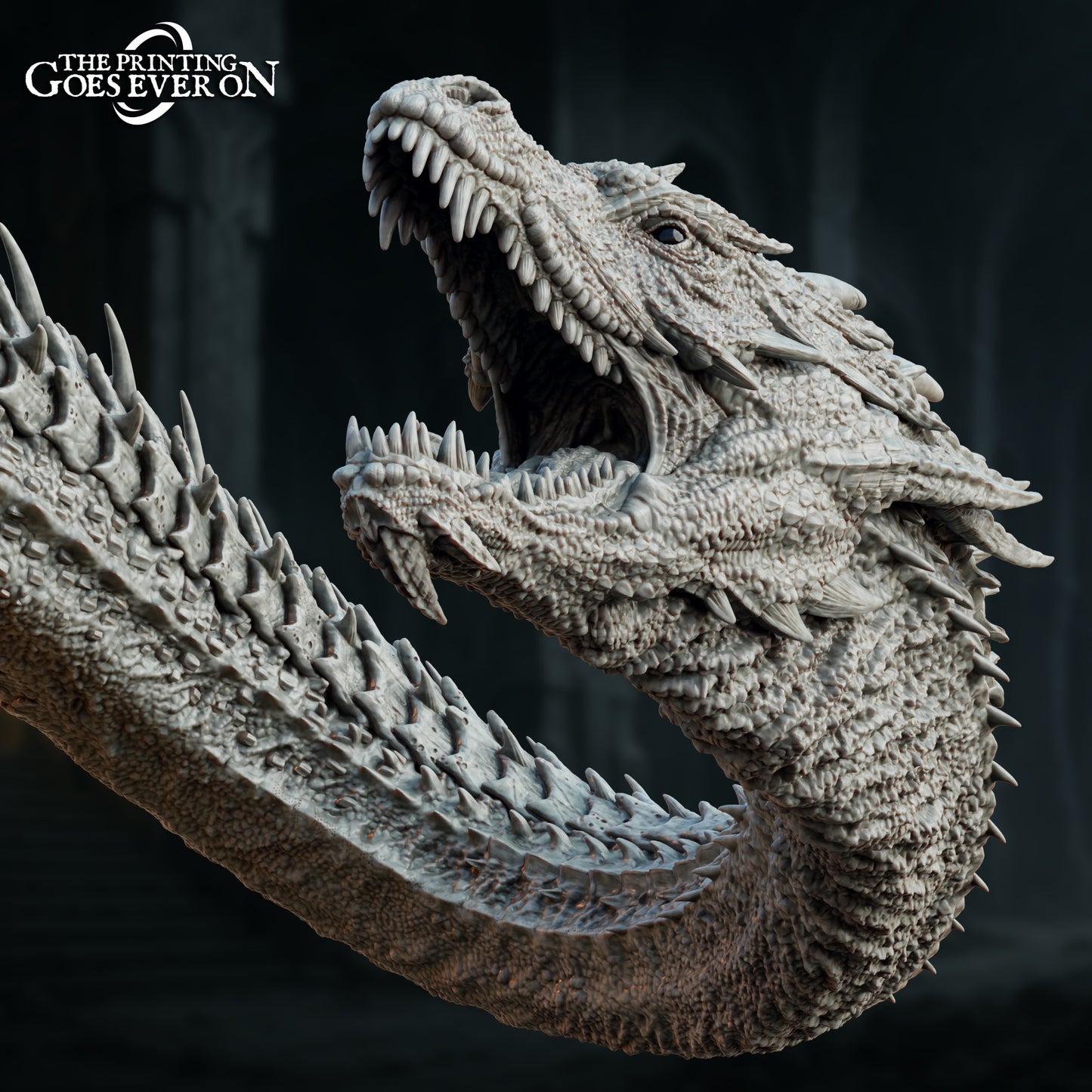 Selthrax Gargantuan Dragon - Two Poses (Sculpted by The Printing Goes Ever On)