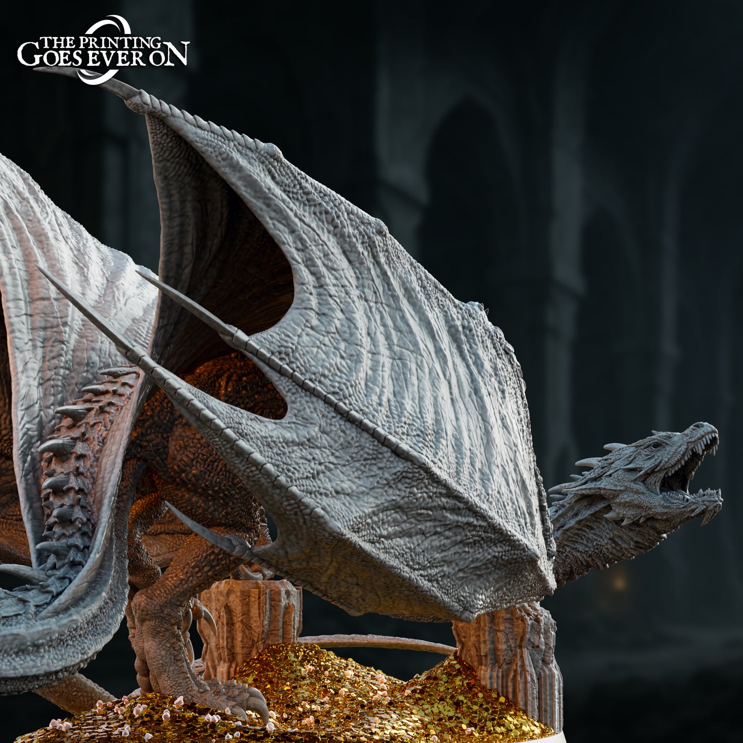 Selthrax Gargantuan Dragon - Two Poses (Sculpted by The Printing Goes Ever On)