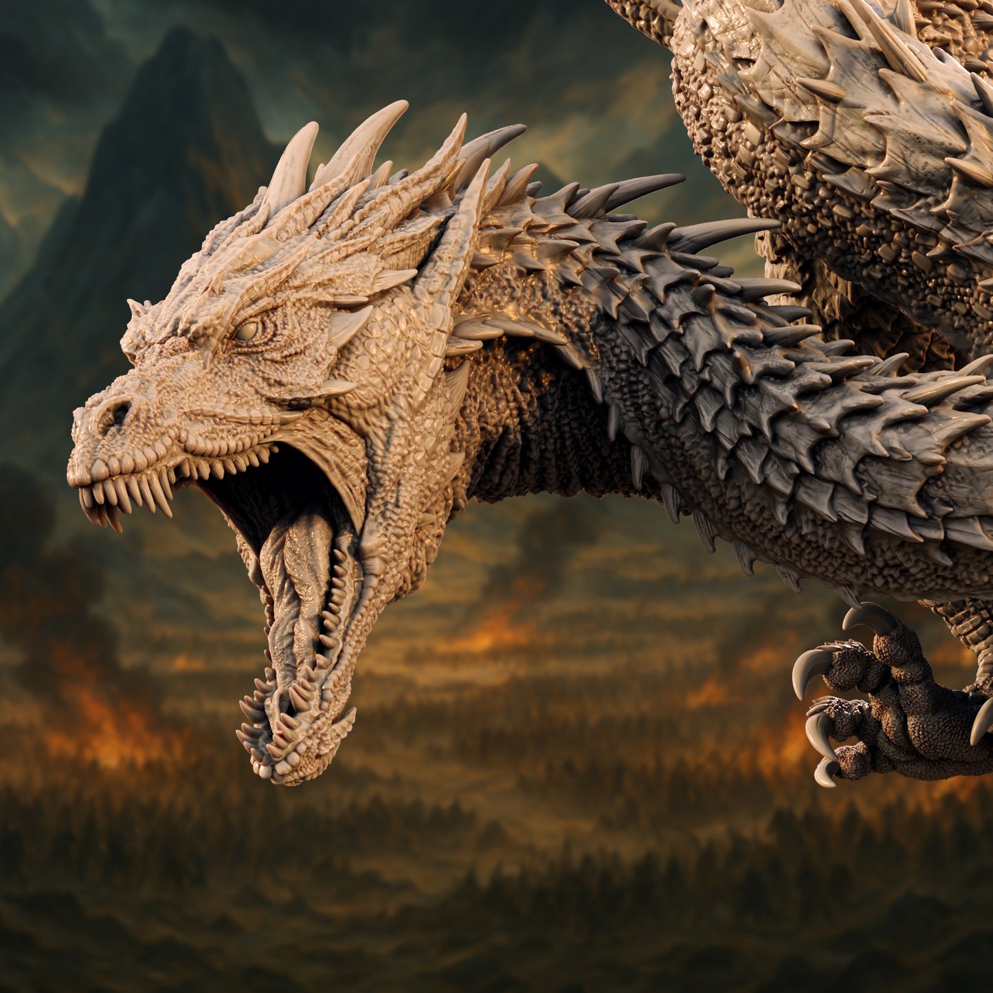 Selthrax Gargantuan Dragon - Two Poses (Sculpted by The Printing Goes Ever On)