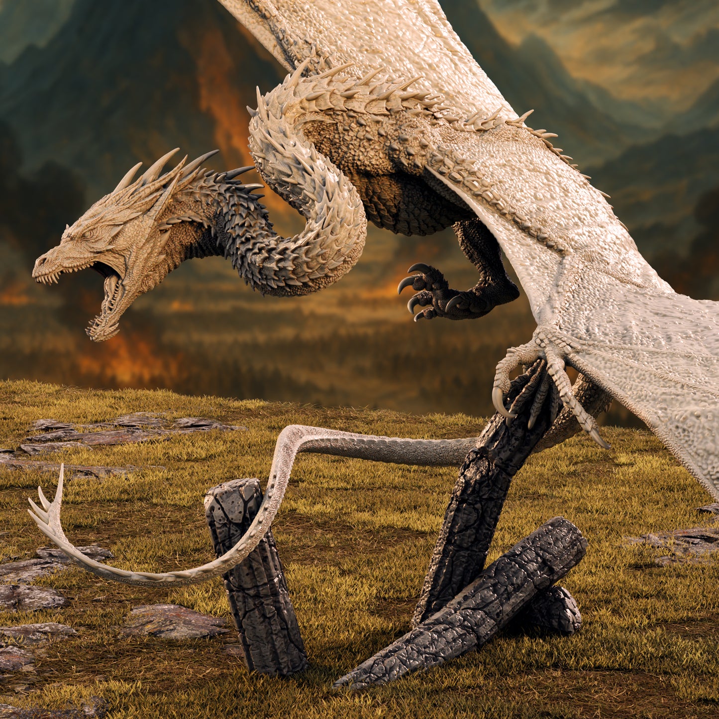 Selthrax Gargantuan Dragon - Two Poses (Sculpted by The Printing Goes Ever On)
