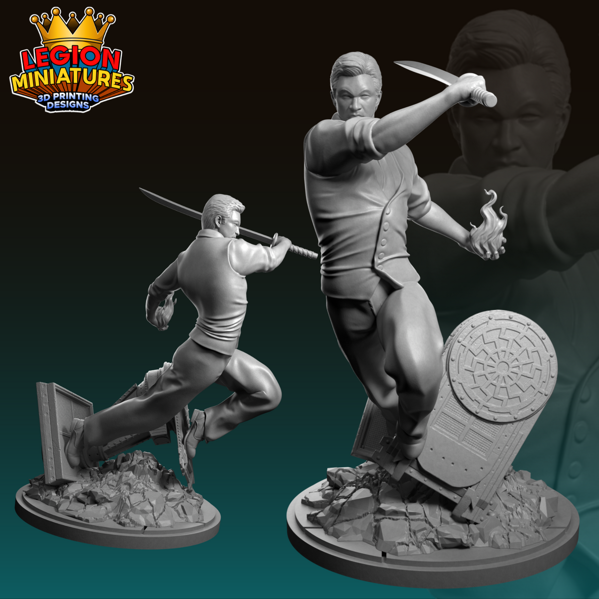 Mister Negative Fan-Art 40mm Miniature (Sculpted by Legion Miniatures)