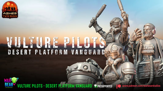 Vulture Pilots - Desert Platform Vanguard - set of 5 (Sculpted by War Bear Studios)