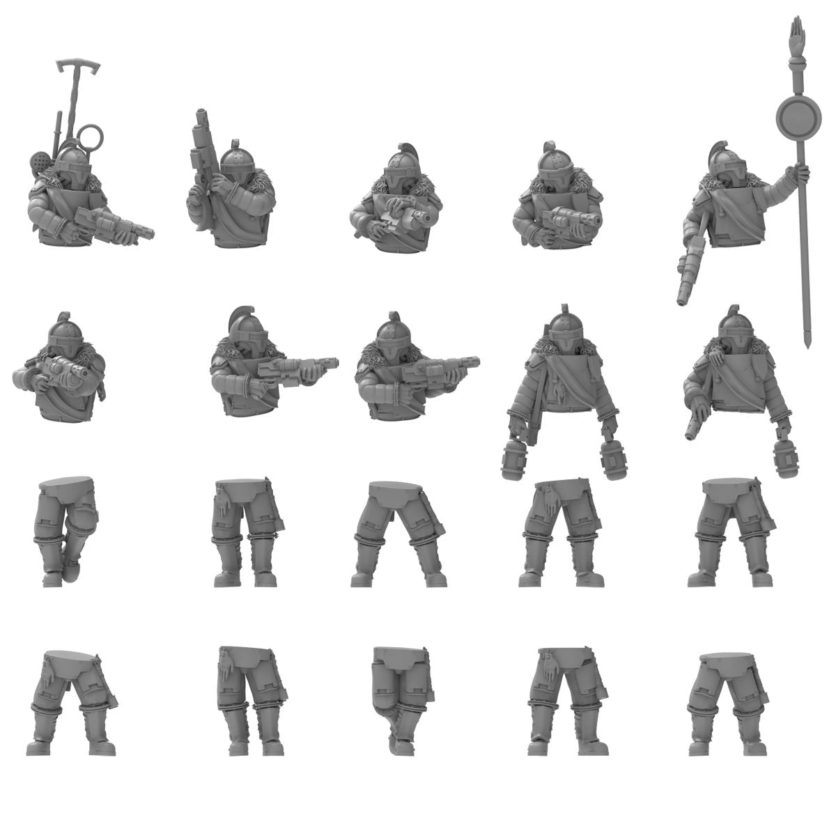 Lunar Auxilia Modular Ferrus Rifles (sculpted by That Evil One)