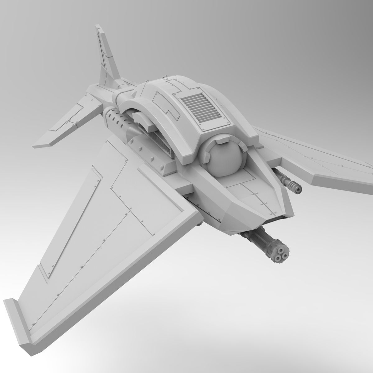 Lunar Auxilia Retaliator Strike Fighter (sculpted by That Evil One)