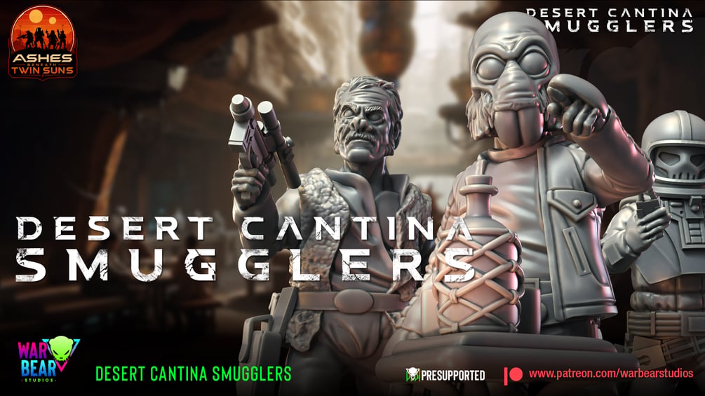 Desert Cantina Smugglers - set of 5 (Sculpted by War Bear Studios)