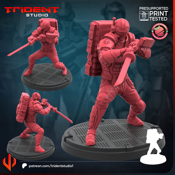 SHIELD Agent Support (Fan art sculpted by Trident Studio) (Crisis Protocol Proxy/Alternative)