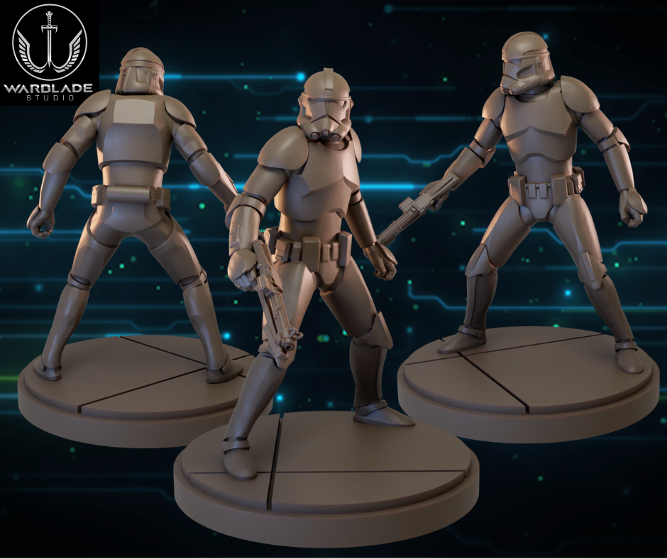 Clone Troopers - Action & Idle - Fan Art (Sculpted by Warblade Studios)