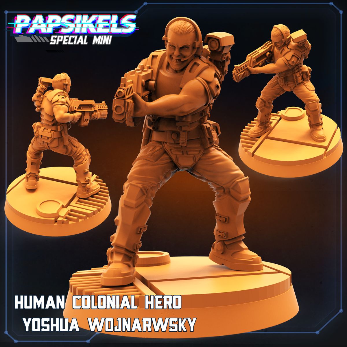 Human Colonial Hero Yoshua Wojnarwsky (Sculpted by Papsikels)