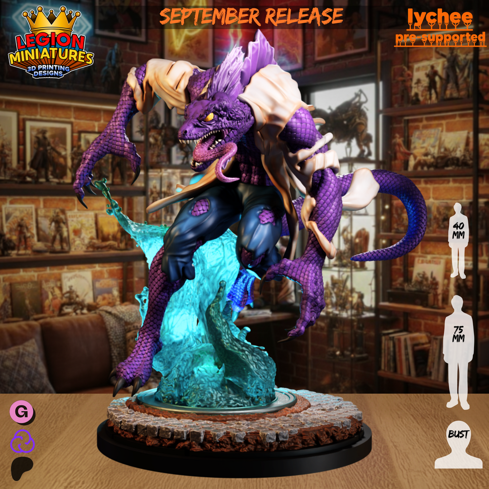 Ultimate Lizard fan-art miniature by Legion Miniatures