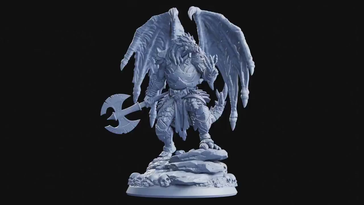 Draconian Knight (Male) - The Crimson Calamity (sculpted by Flesh of Gods miniatures)