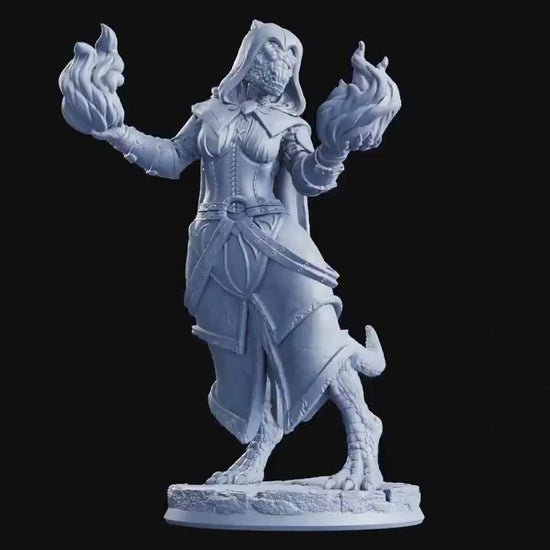 Draconian Sorcerer (Female) - The Crimson Calamity (sculpted by Flesh of Gods miniatures)