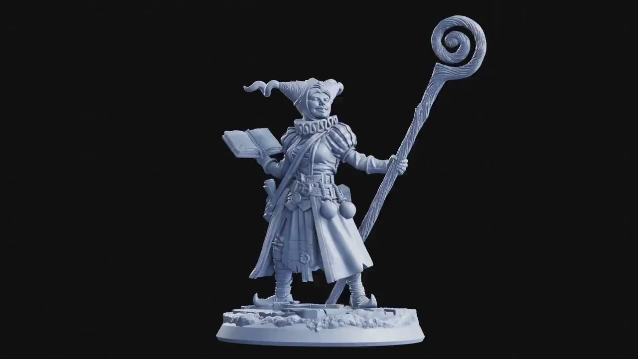 Shalana, Gnome Wizard - The Crimson Calamity (sculpted by Flesh of Gods miniatures)