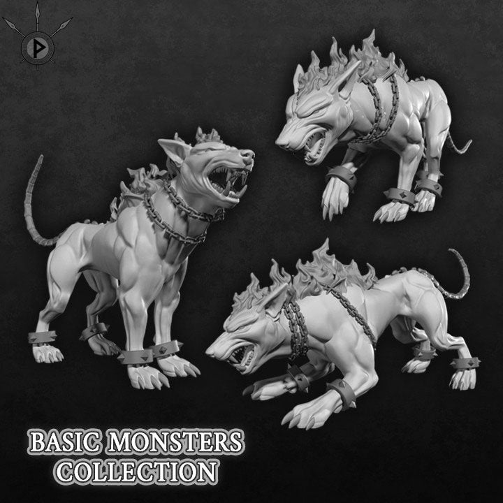 Hounds set of 3 by 3DeLucas (Resin)