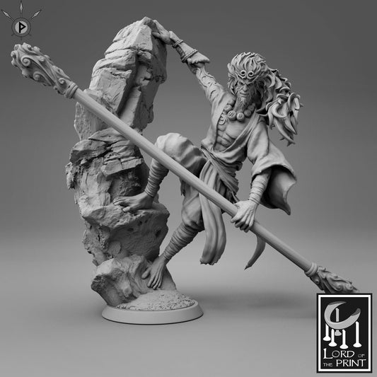 Wukong Climber, Dragon Slayer & Katana  by Lord Of The Print (Resin)