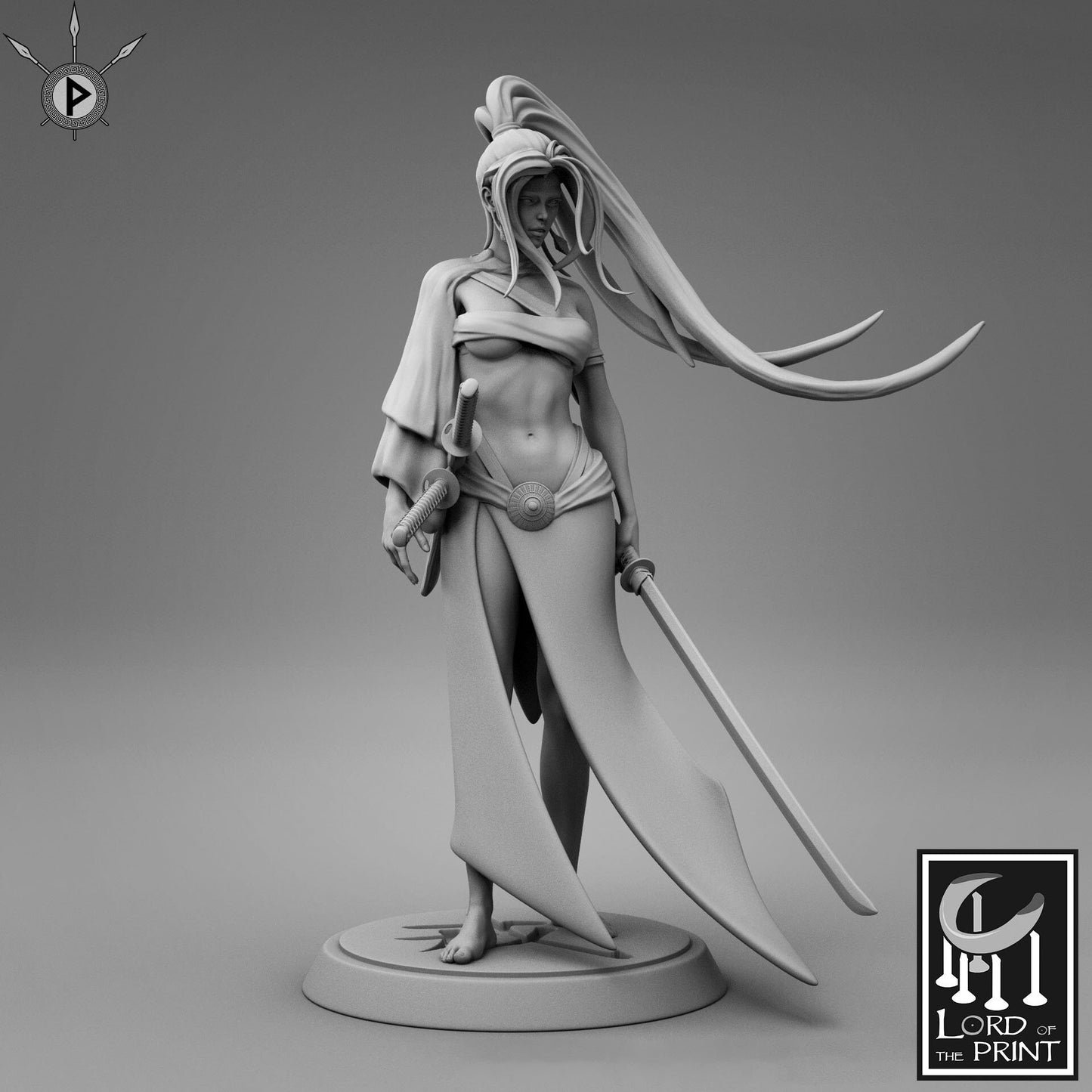 Samurai Explorer, Fighter, Oni (Female) by Lord Of The Print (Resin)